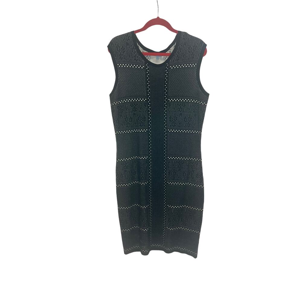 Antonio Melani Dress‎ Large Black Sleeveless Fitted LBD Career Office Wear